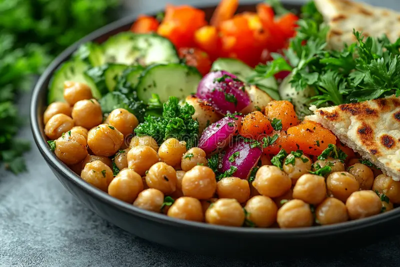 Whole-Wheat Pita with Hummus and Roasted Chickpeas